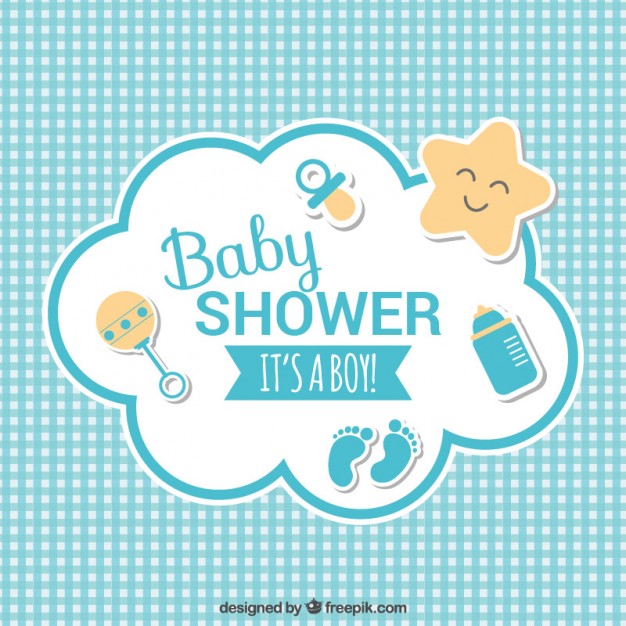 626x626 Baby Shower Card Vector Free Download