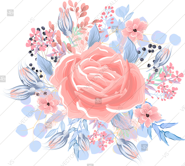 600x536 Pink Ranunculus Peony Rose Wedding Invitation Bridal Shower