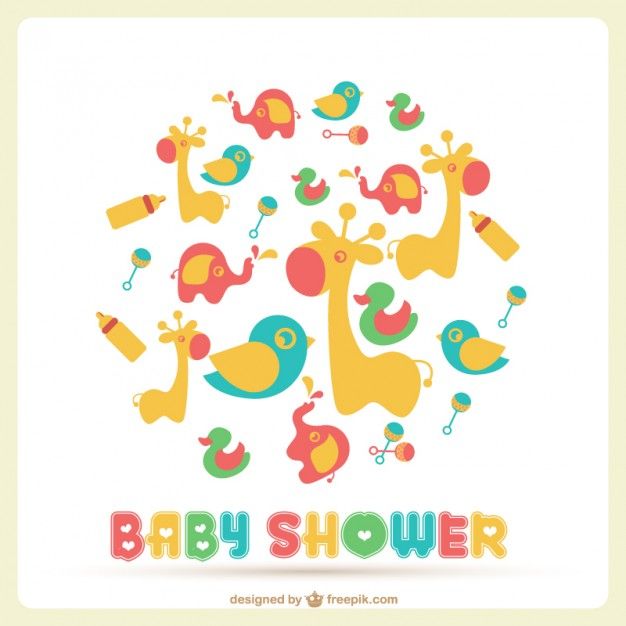 626x626 Baby Shower Vector Template Kids Stuff Baby Shower Invitation
