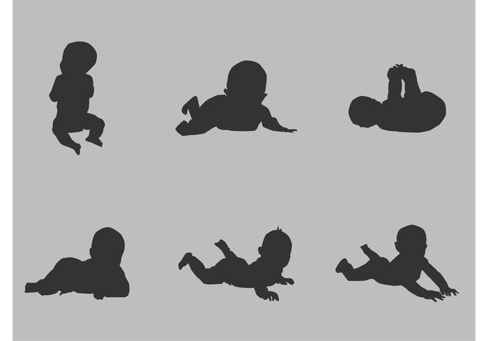 700x490 Free Vector Baby Silhouette Set