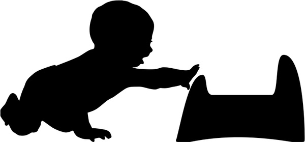 600x279 Potty Baby Silhouette Free Vector In Open Office Drawing