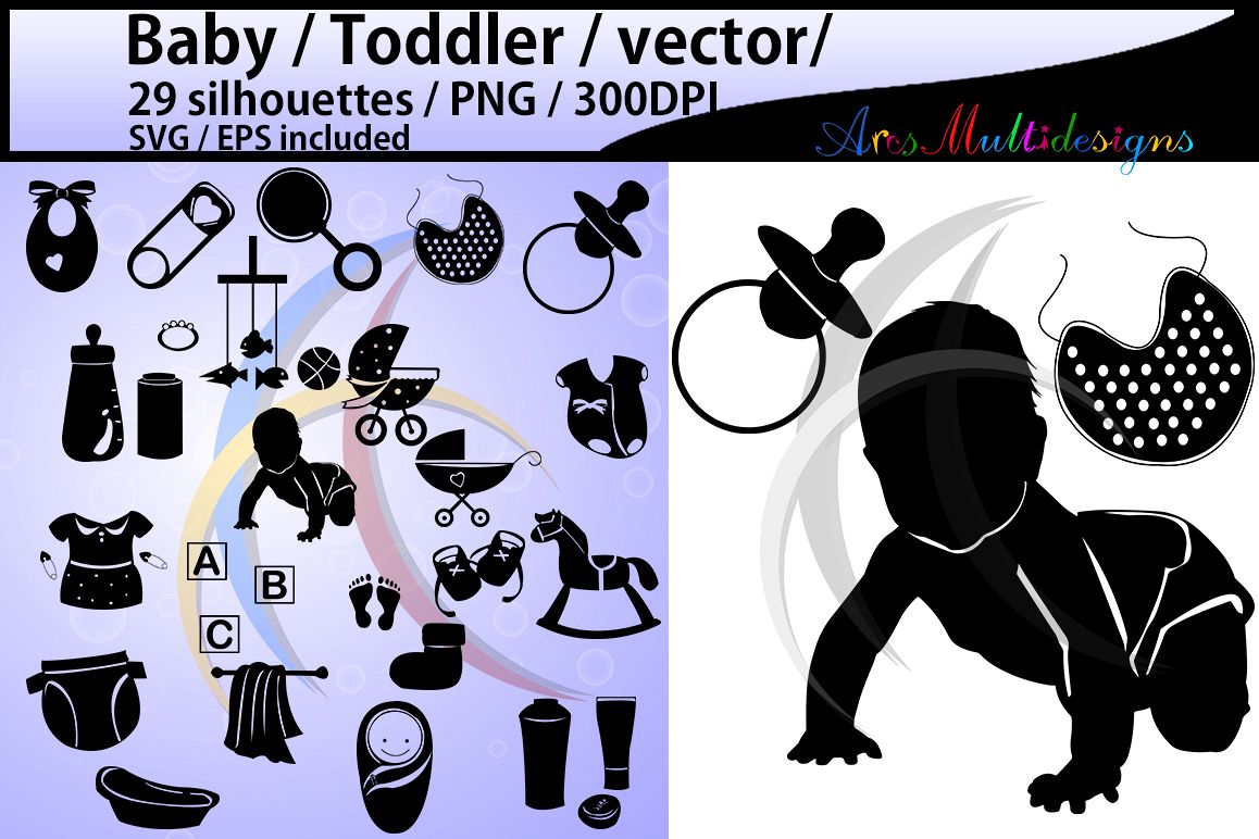 1158x772 Baby Silhouette Baby Toddler Vector Baby