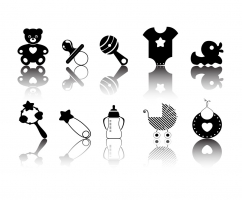242x200 Baby Toy Silhouette Free Vector Graphic Art Free Download