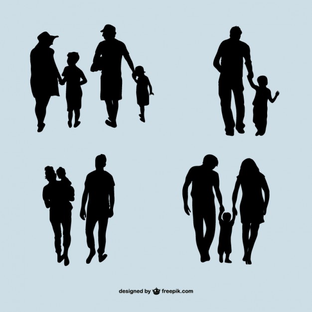 626x626 Children Silhouette Vectors, Photos And Free Download