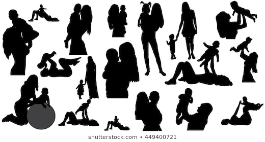 520x280 Huge Collection Of 'mother Holding Child Silhouette' Download