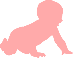 300x240 Baby Silhouette Clip Art