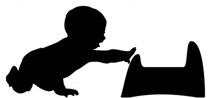 425x199 Potty Baby Silhouette Vector Free Vector Download