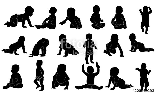 500x300 Collection Of Baby Image Silhouettes Stock Image And Royalty Free