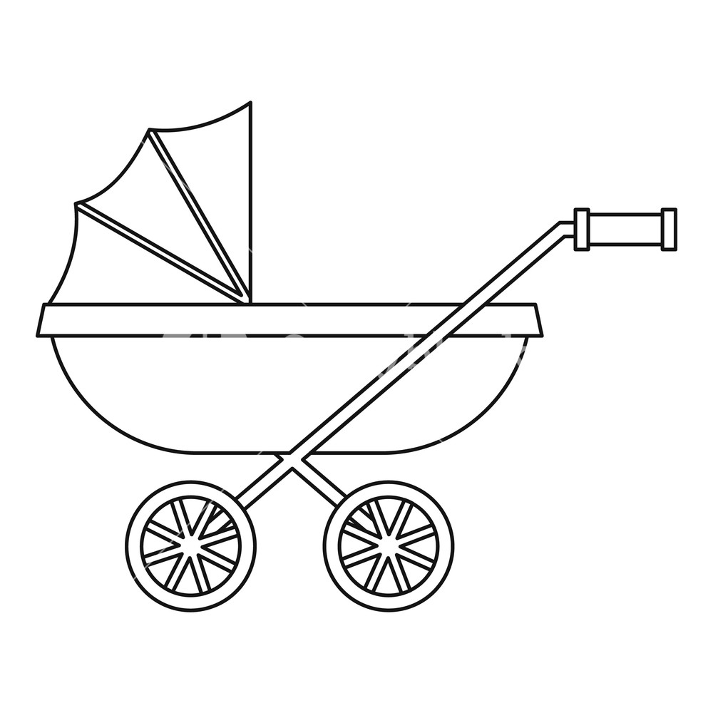 Baby Stroller Icon Outline Illustration Of Baby Stroller Vector 1000x1000 Baby Stroller Icon Outline Illustration Of Baby Stroller Vector