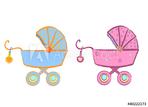 Baby Stroller Vector 500x362 Baby Stroller Vector