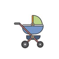 Baby Stroller Free Vector Art 200x200 Baby Stroller Free Vector Art