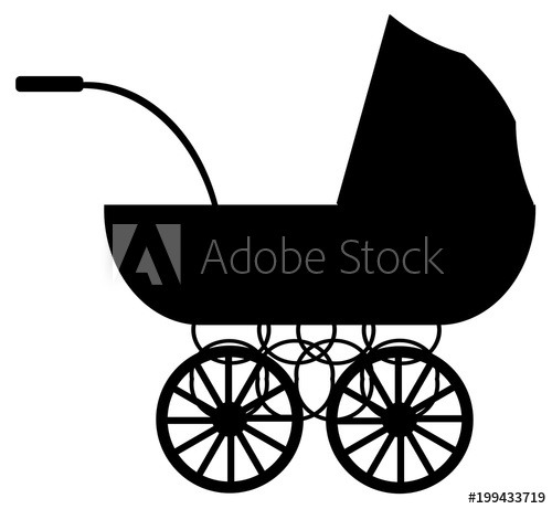 Baby Stroller Vector 500x461 Baby Stroller Vector