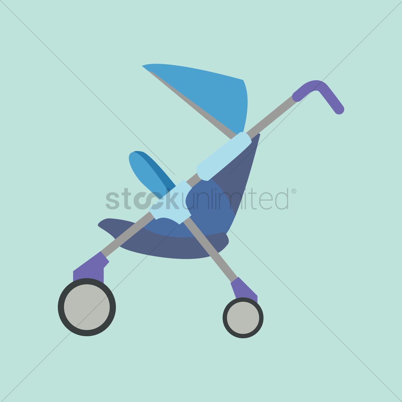 Baby Stroller Vector Image 1300x1300 Baby Stroller Vector Image