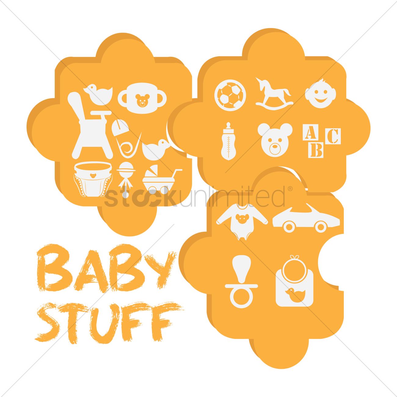 1300x1300 Baby Stuff Vector Image