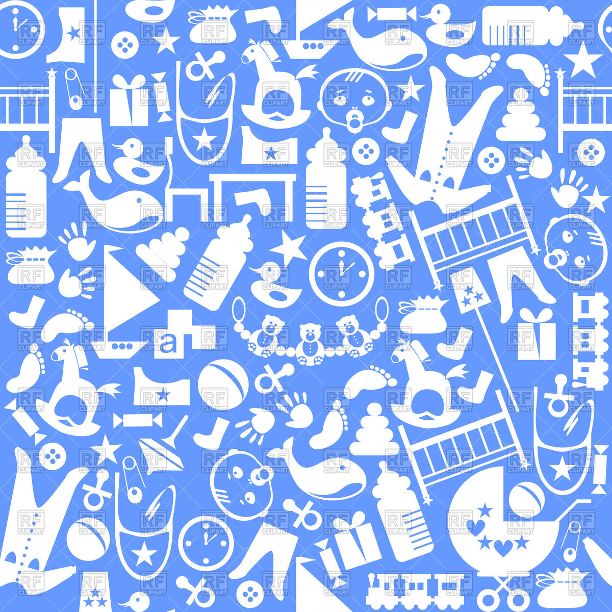 1200x1200 Cute Baby Stuff Seamless Pattern Vector Image Of Backgrounds