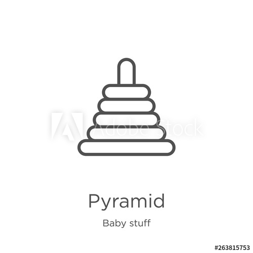 500x500 Pyramid Icon Vector From Baby Stuff Collection Thin Line Pyramid