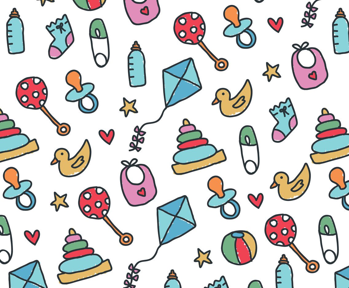 1136x936 Baby Stuff Pattern Vector Art Graphics