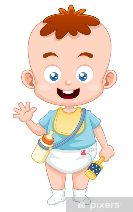 438x700 Illustration Of Cute Baby Vector Wall Mural