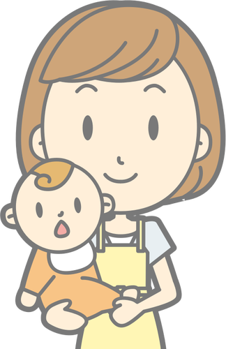 324x500 Mother And Baby Vector Illustration