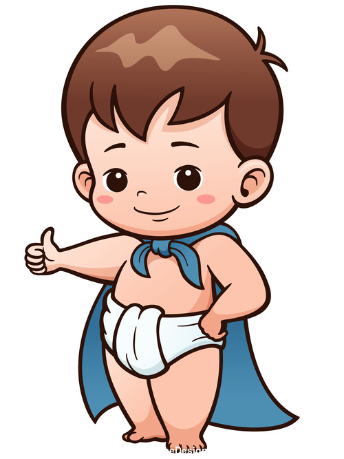 500x667 Superman Baby Vector Illustration Vector Free Download