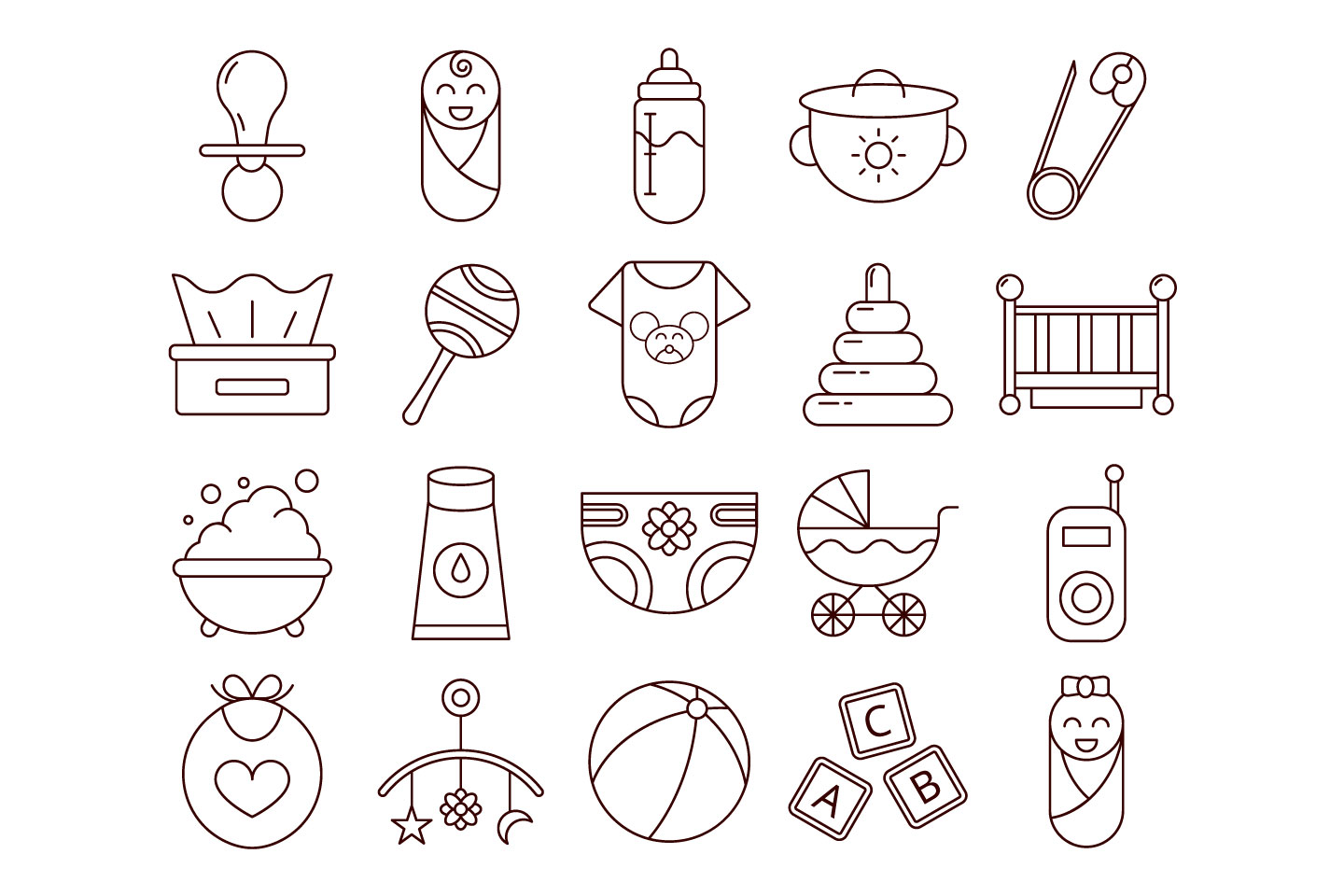 1440x960 Baby Vector Free Icon Set