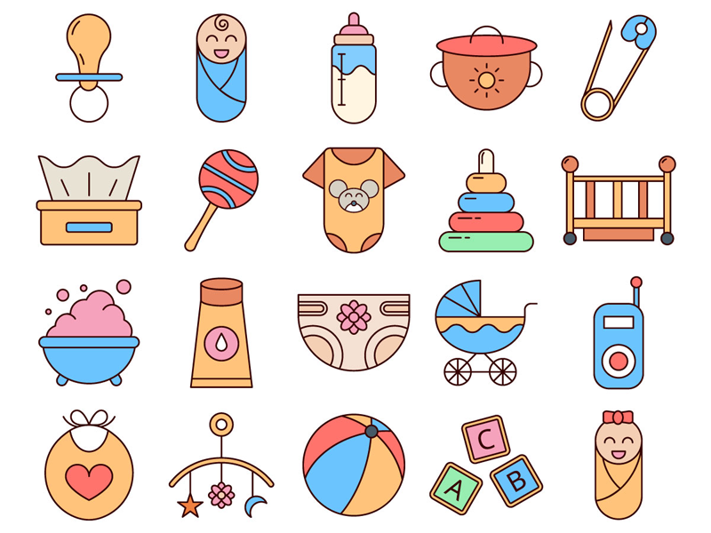 Baby Vector Freebie Icon Set 800x600 Baby Vector Freebie Icon Set