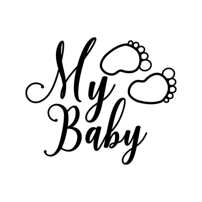 My Baby Feet Phrase Graphics Dxf Png 690x690 My Baby Feet Phrase Graphics Dxf Png