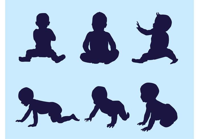 Vector Baby Silhouettes 700x490 Vector Baby Silhouettes