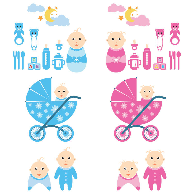 Free Baby Vector Group With Items 800x800 Free Baby Vector Group With Items