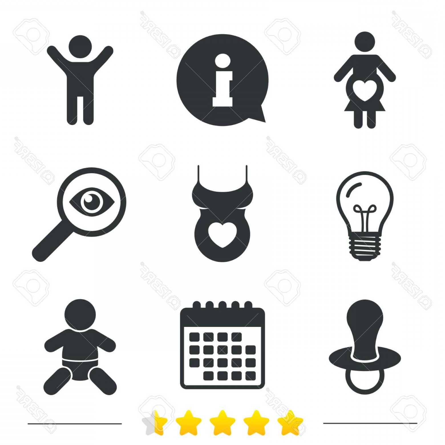 Photostock Vector Maternity Icons Baby Infant Pregnancy And Dummy 1560x1560 Photostock Vector Maternity Icons Baby Infant Pregnancy And Dummy