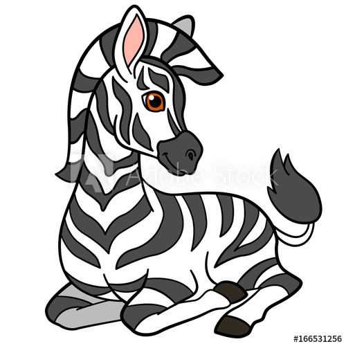 Cartoon Animals Little Cute Baby Zebra 500x500 Cartoon Animals Little Cute Baby Zebra