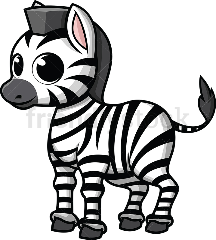 Cute Baby Zebra Cartoon Vector Clipart 718x800 Cute Baby Zebra Cartoon Vector Clipart