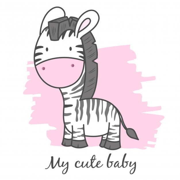 Cute Baby Zebra Cartoon Character Vector Premium Download 626x626 Cute Baby Zebra Cartoon Character Vector Premium Download