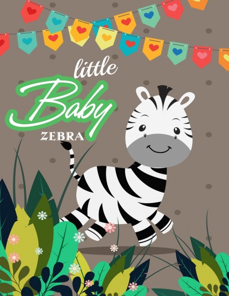 Cute Baby Zebra Drawing Colored Cartoon Design Free Vector 465x600 Cute Baby Zebra Drawing Colored Cartoon Design Free Vector