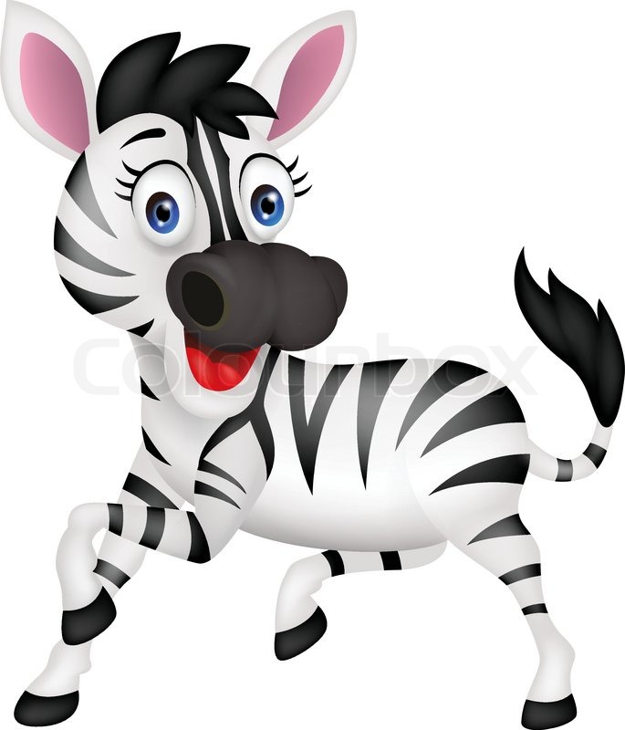 Funny Zebra Cartoon Stock Vector Colourbox 685x800 Funny Zebra Cartoon Stock Vector Colourbox