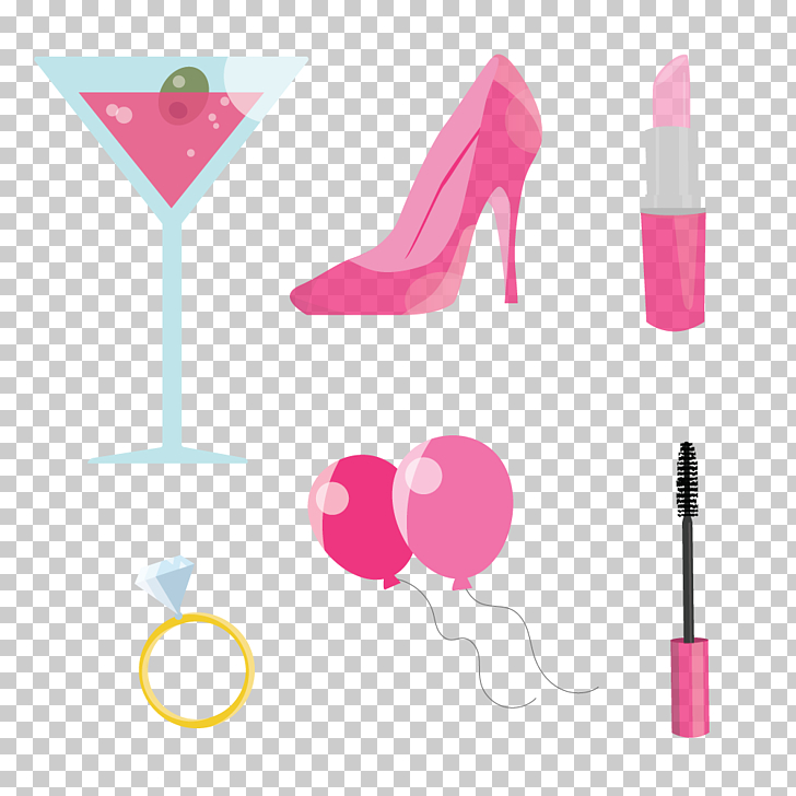 728x728 Bachelorette Party Bachelor Party Pink Party Elements, Martini