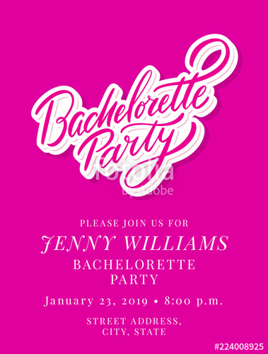 379x500 Bachelorette Party Vector Lettering Stock Image And Royalty