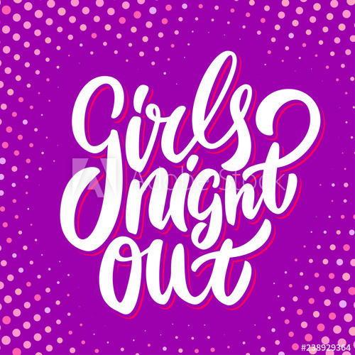 500x500 Girls Night Out Bachelorette Party Vector Banner