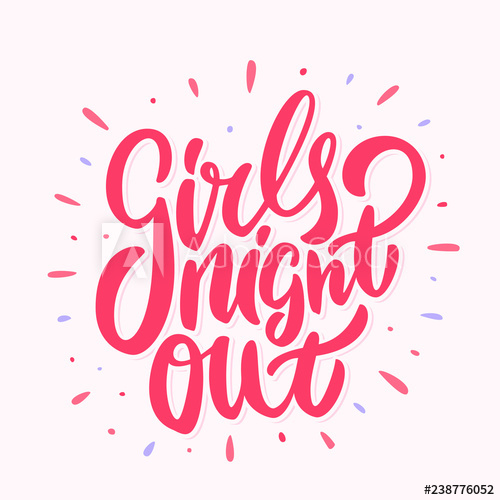 500x500 Girls Night Out Bachelorette Party Vector Banner