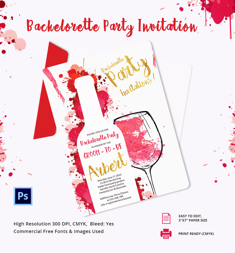 1000x1076 Bachelorette Invitation Templates Printable Beautiful Bachelorette