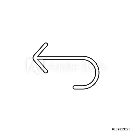 Turn Back Arrow Vector Icon 500x500 Turn Back Arrow Vector Icon