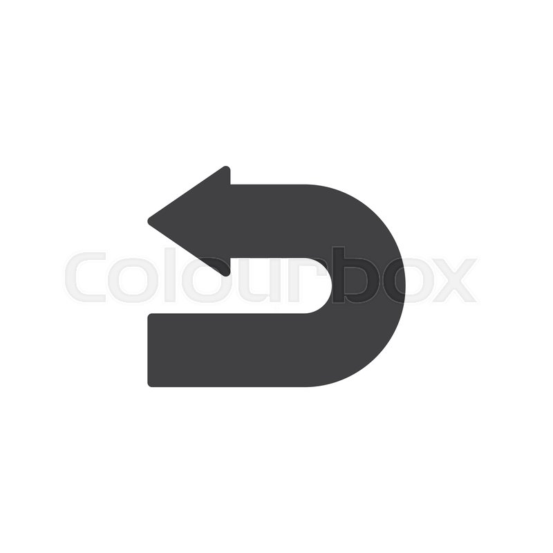 Turn Back Arrow Vector Icon Filled Stock Vector Colourbox 800x800 Turn Back Arrow Vector Icon Filled Stock Vector Colourbox