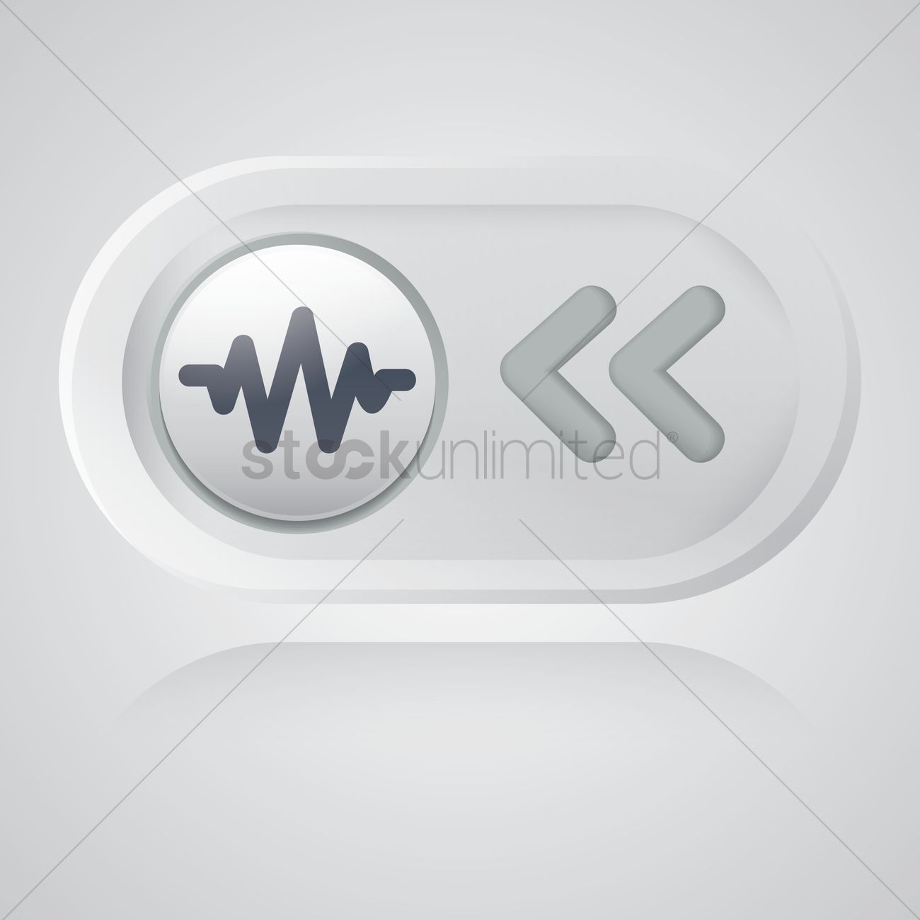 1300x1300 Sound Wave And Back Button Vector Image