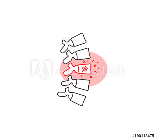 Back Pain Vector Illustration Icon 500x446 Back Pain Vector Illustration Icon