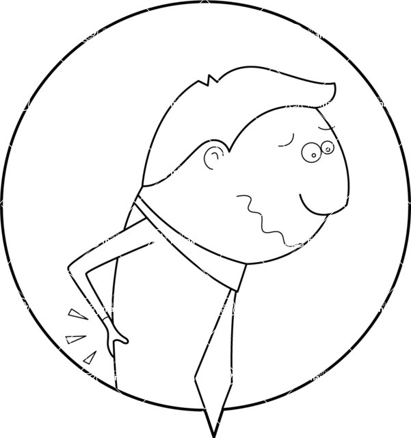 Outline Man With A Back Pain Vector Illustration Graphicmama 601x640 Outline Man With A Back Pain Vector Illustration Graphicmama