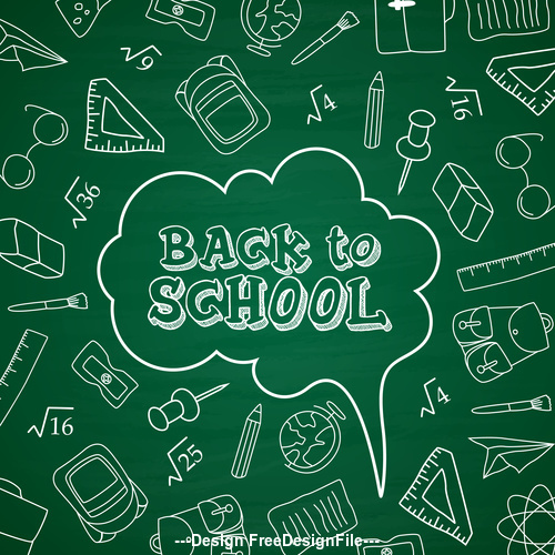 500x500 Green Dialog Back To School Vector Free Download
