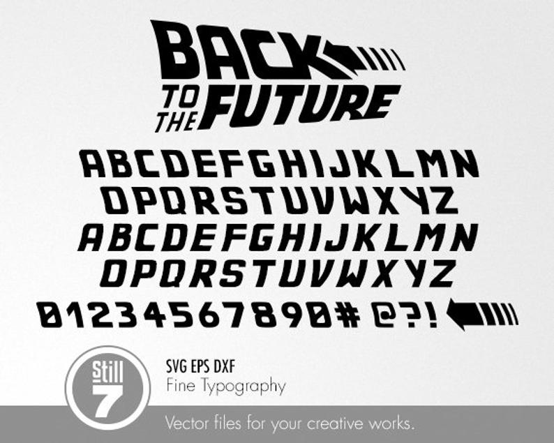 794x635 Back To The Future Alphabet Emblem Dxf Etsy