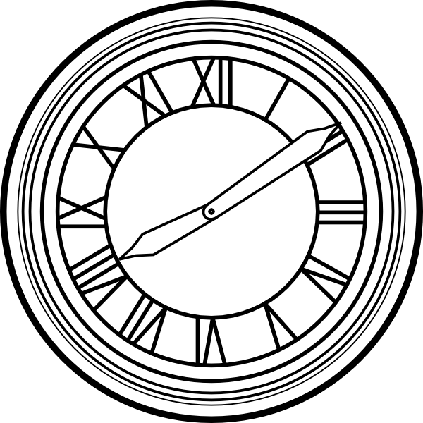 600x600 Back To The Future Clock Clip Art