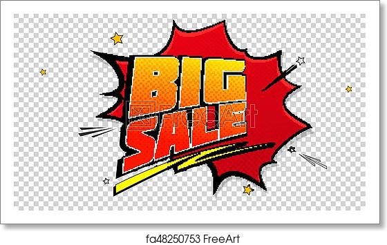 560x355 Free Art Print Of Big Sale Pop Art Splash Background, Explosion