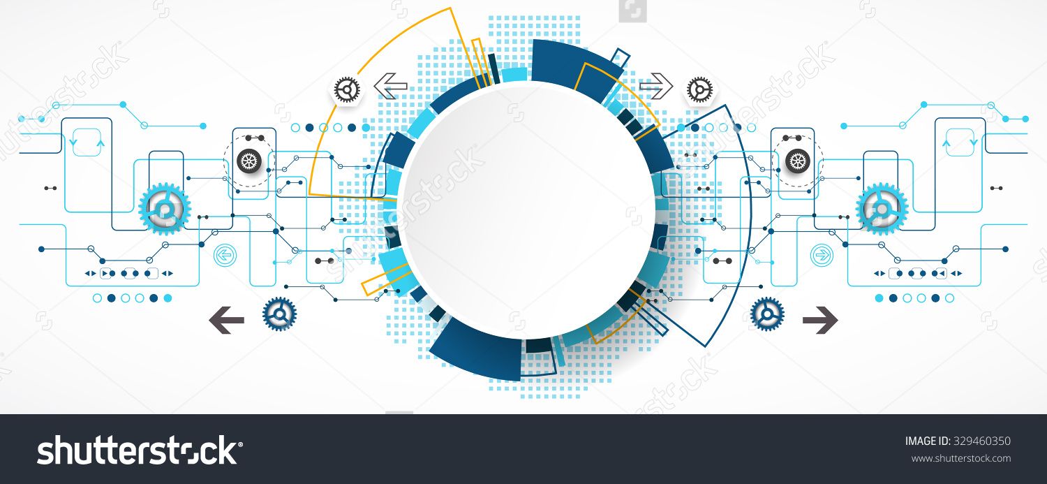 1500x693 Abstract Technological Background With Various Technological